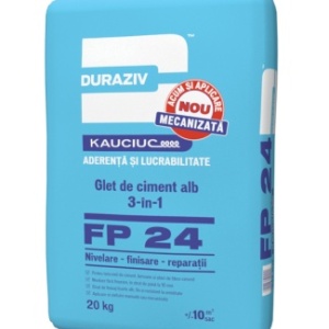 GLET DE CIMENT ALB, 3 IN 1, PENTRU BAIE SI BUCATARIE, DURAZIV FP 24, 20KG / PALET 48 SACI