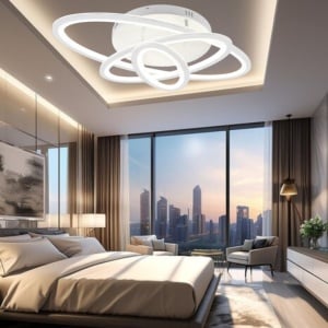 LUSTRA LED CU TELECOMANDA , 138W, LUMINA REGLABILA 3000–6500K