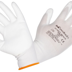 MANUSI POLIURETAN TRICOTATE ALBE / M 10