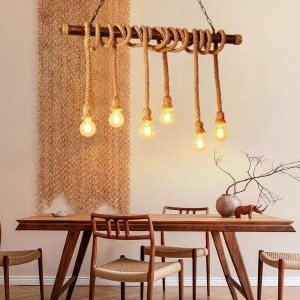 PENDUL RUSTIC CU 10 BECURI, Ø1000XH500 MM, E27