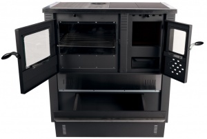 SOBA PE LEMN CU PLITA SI CUPTOR DIN INOX / P[KW]: 10.5; TIP: STANGA