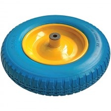 Wheel Wheelbarrow 14" X 3.5 - 8, Axle D14 Mm, Polyurethane Sspu Steel Bushing, Crampon Profile