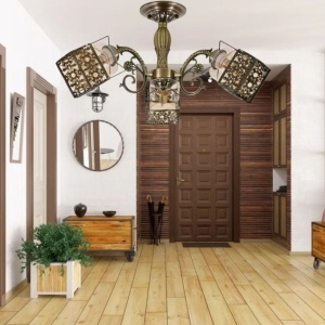 CANDELABRU CLASIC VINTAGE CU 3 BRATE, FINISAJ BRONZ ANTIC, 3 X E27, Ø640×H300 MM