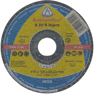 DISC ABRAZIV KLINGSPOR A60R SUPRA 115 X 1MM / PACHET 10 BUCATI