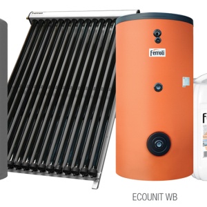 PACHET SOLAR BASIC 1 COLECTOR ECOTUBE NEW 15 TUBURI , BOILER 150 LITRI, ACM 2-3 PERSOANE