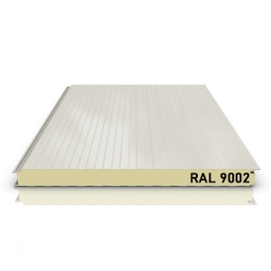 PANOU SANDWICH PERETE, SPUMA, ALB GRI, RAL 9002, GROSIME 100MM