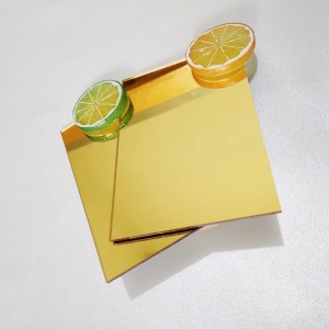 BOND/DIBOND/ALUCOBOND PIASTRA SPECCHIO ORO 3MM (0,2MM) 1220X3050MM / 3,721MP - Img 2