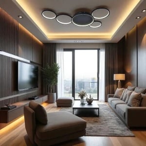 LUSTRA LED, CONTROL TELECOMANDA , 154W, LUMINA REGLABILA 3000–6500K