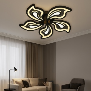 LUSTRA LED CU TELECOMANDA , DESIGN FLORAL, 150W, LUMINA REGLABILA 3000–6500K