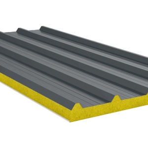 PANOU SANDWICH ACOPERIS, VATA MINERALA, GROSIME 100MM / 6 METRI