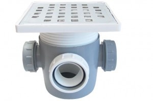 Sifon Pardoseala Cu Inaltator Inox Sp-H110-130-1 / De[Mm]: 50+P; Di[Mm]: 3X40+D