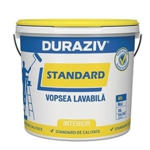 VOPSEA LAVABILA DURAZIV STANDARD INTERIOR ALBA, 5L / PALET 64 BUCATI
