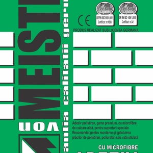 ADEZIV ELASTIK PENTRU POLISTIREN, EXTRUDAT SI VATA MINERALA, CU MICROFIBRE, ADEZIV THERMO WEISS ELASTIK M38, 25 KG