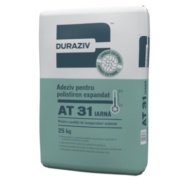 ADEZIV SI MASA DE SPACLU PENTRU POLISTIREN DURAZIV AT 31 IARNA, 25KG / PALET 48 SACI