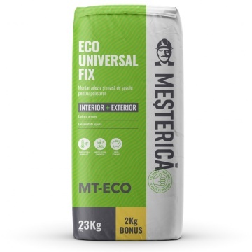 ADEZIV SI MASA DE SPACLU POLISTIREN MESTERICA ECO UNIVERSAL FIX MT ECO / 25KG