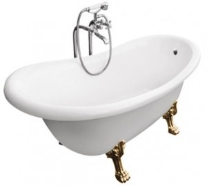 Cada Retro Free-Standing Otylia 160X77Cm Cu Picioare Bronz Incluse / Otl16077Wbr