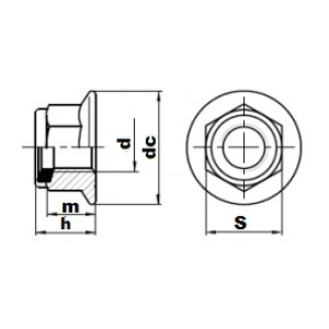 DIN 6926-8, locking hexagon nut, galvanised - Img 2