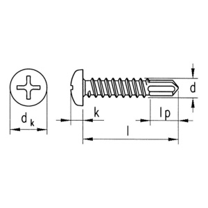 DIN 7504N – surub autoforant cu cap bombat, zincat alb - Img 2