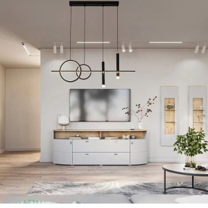 LUSTRA LED MODERNA CU TELECOMANDA SI LUMINA REGLABILA 3000–6500K, 52X2W