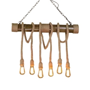 LUSTRA RUSTICA CU 6 BECURI X E27, Ø800XH800 MM