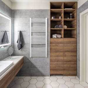 RADIATOR BAIE PORTPROSOP CURBAT 600X1800MM ALB , ATENA 30 TEVI - Img 2