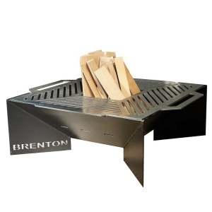 SEMINEU PE LEMNE CU GRIL PATRAT, BRENTON BRNT03, 60X60X23CM