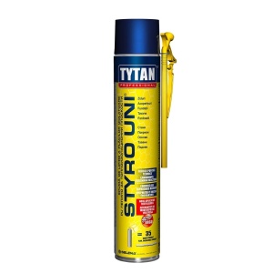ADEZIV SPUMA APLICATOR CU PAI PENTRU LIPIREA IZOLATIEI SI A DECORATIUNILOR TYTAN STYRO UNI / 750 ML