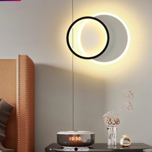 APLICA LED, NEGRU SI ALB, 24W, LUMINA REGLABILA 3000K-6500K