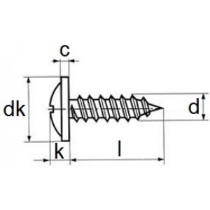 Art. 103 - Self-tapping screw with flat head and washer, galvanised - Img 2