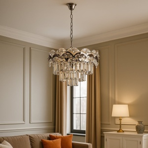 CANDELABRU CRISTAL CLASIC , STIL ELEGANT VINTAGE, 10 BECURI X E27