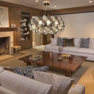 CANDELABRU MODERN CU 8 BECURI E27, FINISAN AJURIU, Ø600 MM