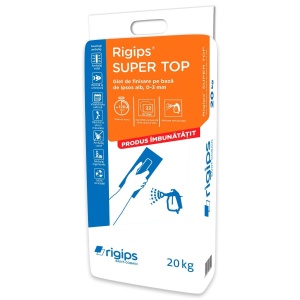 GLET DE FINISARE PE BAZA DE IPSOS ALB, RIGIPS SUPER TOP / 20KG