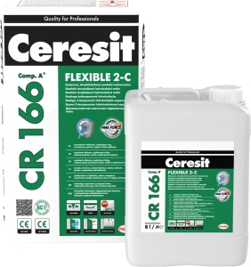HIDROIZOLATIE FLEXIBILA BICOMPONENTA PENTRU IMPERMEABILIZARE CERESIT CR 166 / 24KG + 8L