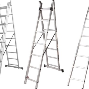 SCARA DIN ALUMINIU ETS, 9 TREPTE, 2 TRONSOANE, 420CM