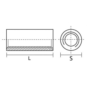 Art. 238, cylindrical coupling nut, galvanised - Img 2