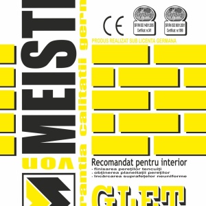 GLET PE BAZA DE IPSOS ALB, SPECIAL ADITIVAT, GLET PROFESIONAL M12, 20 KG