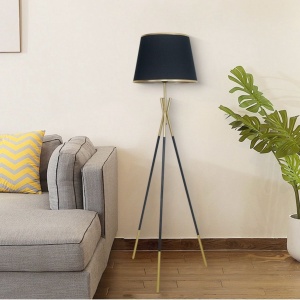 LAMPADAR DECORATIV MODERN NEGRU, E27, INALTIME 1454MM