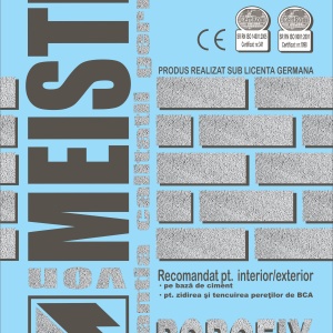 MORTAR DE ZIDARII PENTRU BCA, PE BAZA DE CIMENT,ADAOSURI MINERALE, MORTAR DE ZIDARIE PENTRU BCA - POROFIX M44, 25 KG