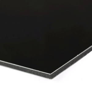 PLACA BOND/DIBOND/ALUCOBOND NEGRU 3MM (0.3MM) 1500X3050MM / 4.575MP - Img 1