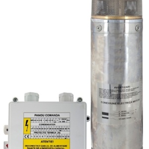 POMPA SUBMERSIBILA INOX 4" CENTRIFUGALA MULTIETAJATA CU PANOU DE COMANDA EVOSANITARY 3 TURBINE / 1500W