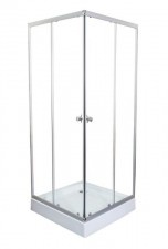 Set Cabina De Dus Patrata Cu Cadita Joasa Sanotechnik Tm58