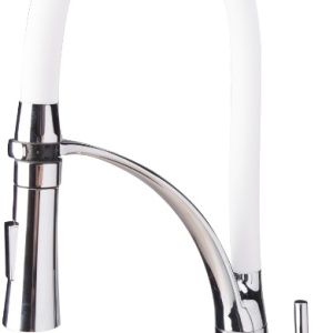 BATERIE BUCATARIE PIPA FLEXIBILA SI SUPORT FIXARE ALBA