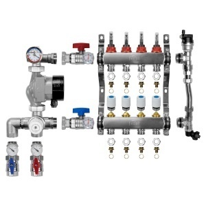 DISTRIBUITOARE DE INOX PENTRU INCALZIRE IN PARDOSEALA, 5 CAI, BASIC, 97DIS105 - Img 3