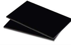 PLACA BOND/DIBOND/ALUCOBOND NEGRU 3MM (0.3MM) 1500X3050MM / 4.575MP - Img 2