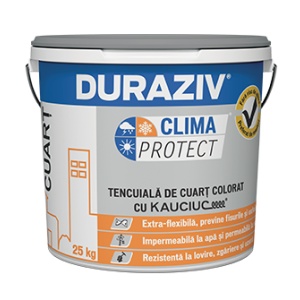 TENCUIALA DE CUART COLORAT PENTRU SOCLU, DURAZIV CLIMA PROTECT CU KAUCIUC, 25KG / PALET 16 BUCATI