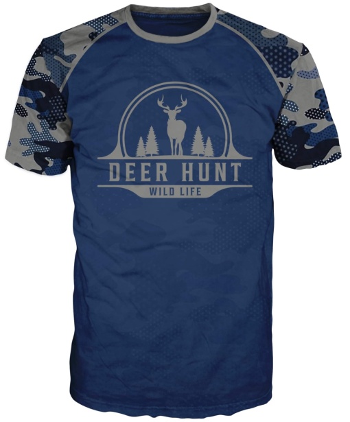 Tricou albastru Deer Hunt 6710
