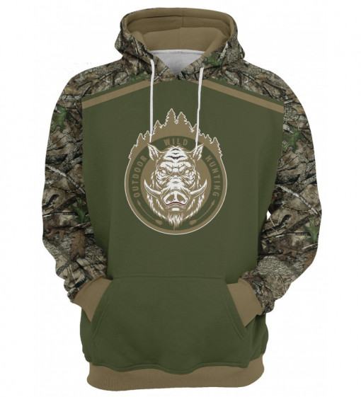 Hanorac verde Camo Boar #6672