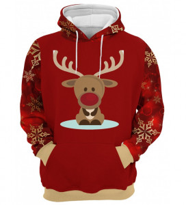 Hanorac Christmas Deer Red #5044 - Img 1