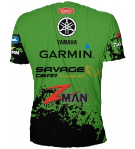 Tricou verde pentru pescuit în mare 6692 5XL - Img 2