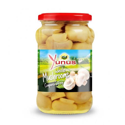 Ciuperci Intregi Borcan 315ML/160G Yunus